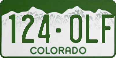 CO license plate 124OLF
