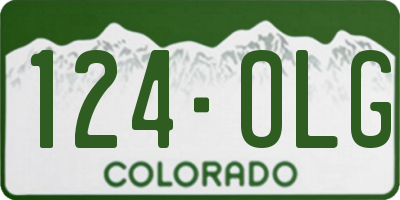 CO license plate 124OLG