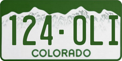 CO license plate 124OLI