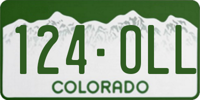 CO license plate 124OLL