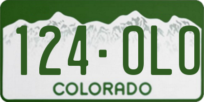 CO license plate 124OLO