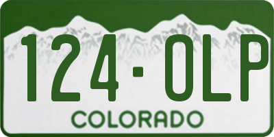 CO license plate 124OLP
