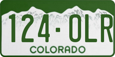 CO license plate 124OLR