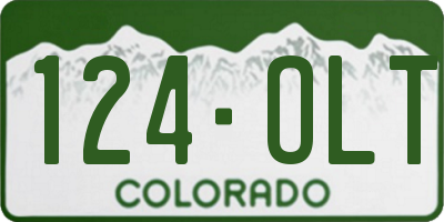 CO license plate 124OLT
