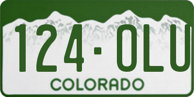 CO license plate 124OLU