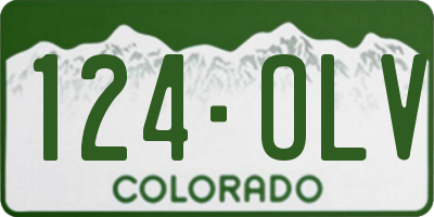 CO license plate 124OLV