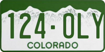 CO license plate 124OLY