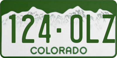 CO license plate 124OLZ