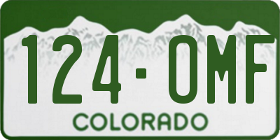 CO license plate 124OMF