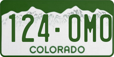 CO license plate 124OMO
