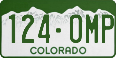 CO license plate 124OMP