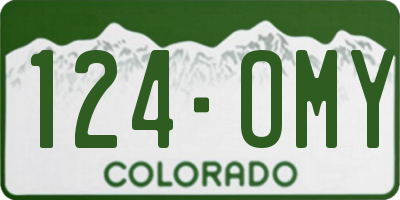 CO license plate 124OMY