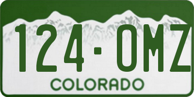 CO license plate 124OMZ