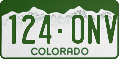 CO license plate 124ONV