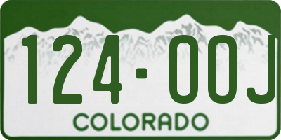 CO license plate 124OOJ
