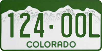CO license plate 124OOL
