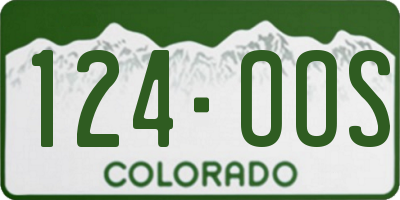 CO license plate 124OOS