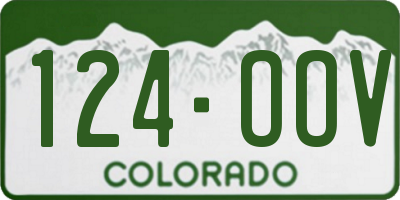 CO license plate 124OOV