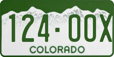 CO license plate 124OOX