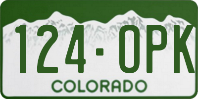 CO license plate 124OPK