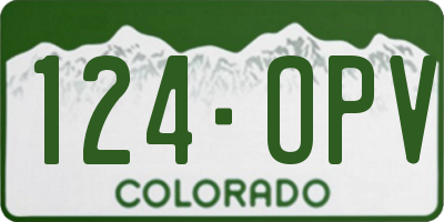 CO license plate 124OPV