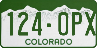CO license plate 124OPX