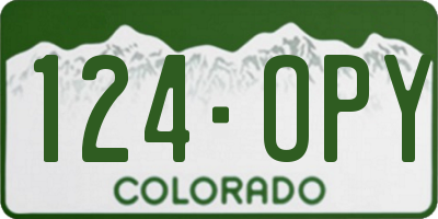 CO license plate 124OPY