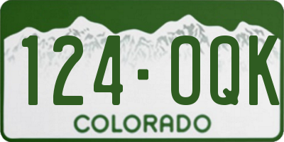 CO license plate 124OQK