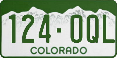 CO license plate 124OQL