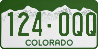 CO license plate 124OQQ