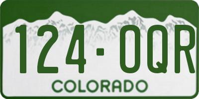CO license plate 124OQR