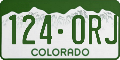 CO license plate 124ORJ