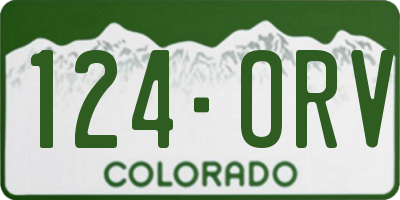 CO license plate 124ORV