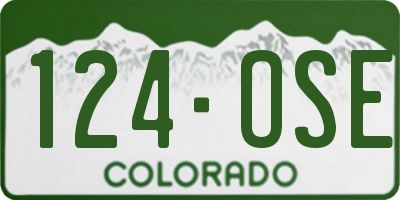 CO license plate 124OSE