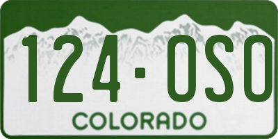 CO license plate 124OSO