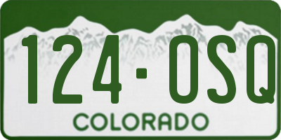CO license plate 124OSQ