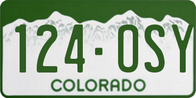 CO license plate 124OSY