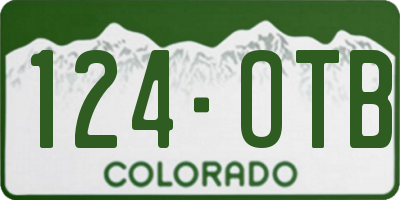 CO license plate 124OTB