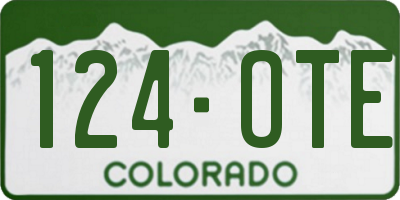 CO license plate 124OTE