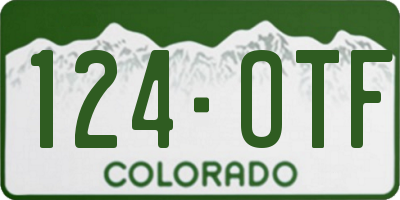 CO license plate 124OTF