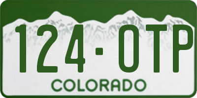 CO license plate 124OTP