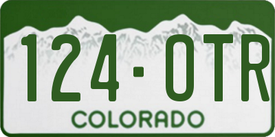CO license plate 124OTR