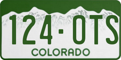 CO license plate 124OTS