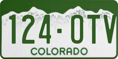 CO license plate 124OTV
