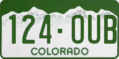 CO license plate 124OUB