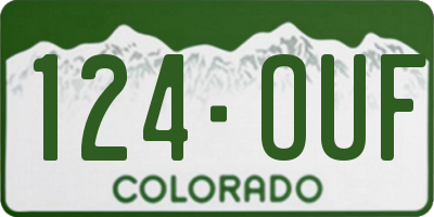 CO license plate 124OUF