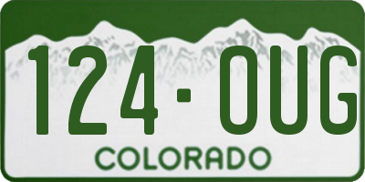 CO license plate 124OUG