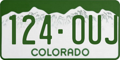 CO license plate 124OUJ
