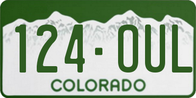 CO license plate 124OUL