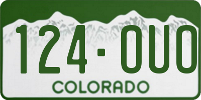 CO license plate 124OUO